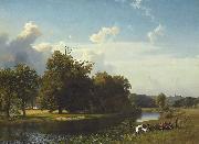 Albert Bierstadt, A River Landscape, Westphalia